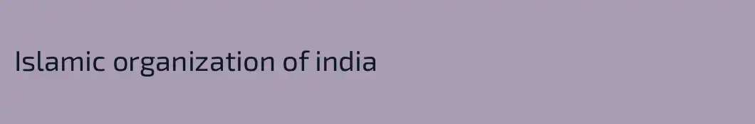 Islamic organization of india